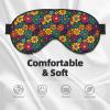 Pioyoku Groovy Daisy Flowers (4) Sleep Eye Mask for Sleeping, Light Blocking Eye Mask Travel Sleep Mask Eyeshade for Night Nap Flight view 3