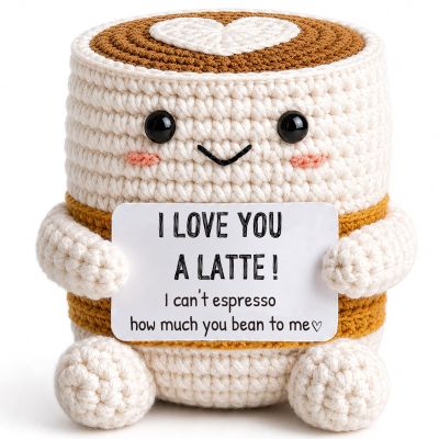 MAMAGIFTREE Crochet Coffee Love Gift for Him Her Boyfriend Girlfriend