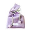 Fashion Flower Woven Handbag Wrist Bag Handheld Small Bucket Shining Crystal Satin Storage Pouch For Girl Lady Women(Purple) view 1