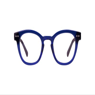 eyebobs - Waylaid | Round Frame for Average Faces, Midnight Blue Crystal, 1.50