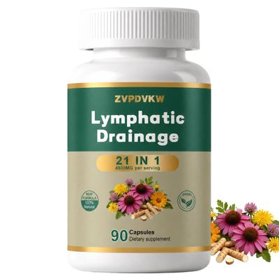 Lymphatic Drainage Supplements, Herbal Lymphatic Wellness Blend, 90ct