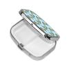 Nuzjahu Cute Cartoon Crocodile Skateboard Print Pill Organizer 2 Compartment Small Pill Box Compact Travel Pill Case with Mirror Portable Pill Container for Cod Liver Oil, Vitamin, Supplement view 2
