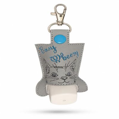 Cat Easy Wheezy Inhaler Holder Key Fob
