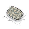 Nuzjahu Asian Elements Paisley 2 Print Pill Organizer 2 Compartment Small Pill Box Compact Travel Pill Case with Mirror Portable Pill Container for Cod Liver Oil, Vitamin, Supplement view 3