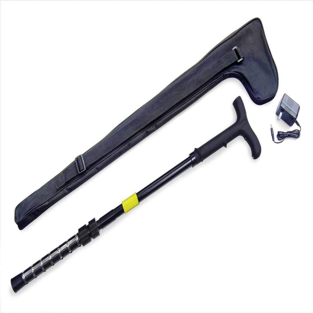 Adjustable Outdoor Walking Cane with LED Light Rechargeable and Lightweight Assistance for Everday Mobility