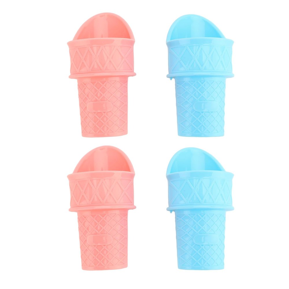 Sunydog Ice Cream Cone Holder Stand Upright Reusable Set of 4 for Kids Pink Blue Scooping Cream Frozen Yogurt Sorbet