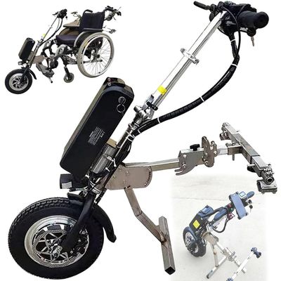 Electric Handcycle Wheelchair Power Attachment, Wheelchair Motor Attachment for Manual to Electric Upgrade, 17Ah 48V 500W Wheelchair Power Attachment Lightweight, 3 Speeds Adjustable(A)