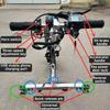 Electric Handcycle Wheelchair Power Attachment, Wheelchair Motor Attachment for Manual to Electric Upgrade, 17Ah 48V 500W Wheelchair Power Attachment Lightweight, 3 Speeds Adjustable(A) view 4