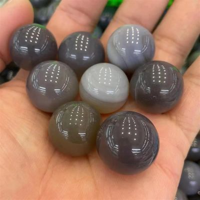 20mm Grey Agate Crystal Ball handling Crystal Ball Ornaments (Size : 30pcs)