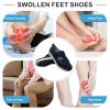 Extra Wide Width Shoes Women Men Orthopedic Diabetic Shoe Easy Slip On With Swollen Feet, Adjustable Medical Shoes, Air Cushion Walking Sneakers For Elderly Arthritis Edema Feet Thumb Valgus,Black B,5 view 2
