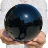 Stone Obsidian Ball Quartz Crystal Ball Home Office Decorative(Size:300-350g) view 1
