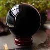 Stone Obsidian Ball Quartz Crystal Ball Home Office Decorative(Size:300-350g) view 4