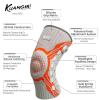 Kuangmi Knee Brace with Adjustable Compression Knob, Micro-Adjustable Support for Perfect Fit, Pain Relief from Arthritis, Meniscus Tear, 2 Pack, Long-GO-L view 3