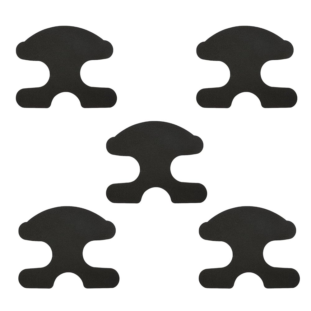 5 Pcs Black EVA Heel Pads, Self-Adhesive Foam Padding 0.2 in, 0.5 cm Thick, Heel Cushion Inserts Protector, Ski and Snowboard Boots Fitting Pads for Women Men