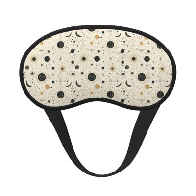 Fuzquwu Zodiac Minimal (2) for Satin Sleep Mask with Adjustable Strap, Soft Eye Mask for Travel Naps Meditation