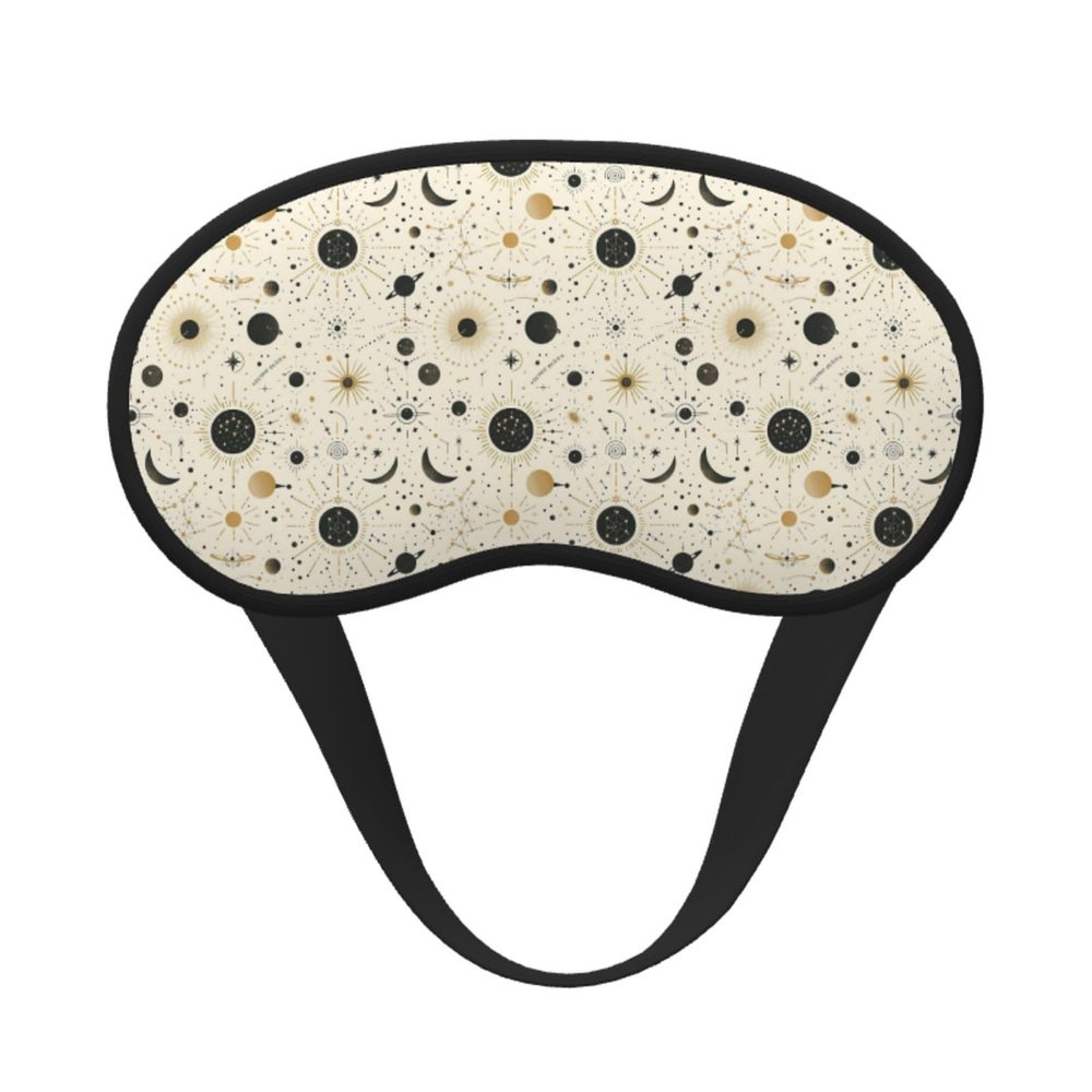 Fuzquwu Zodiac Minimal (2) for Satin Sleep Mask with Adjustable Strap, Soft Eye Mask for Travel Naps Meditation