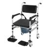 ChronosGear 352.74lbs Rolling Shower Wheelchair with Commode, Aluminum Alloy Heavy Duty Transport Chair, Adjustable Height Folding Bath Chair for Convenient Transportation (36.61-38.98in H) view 1