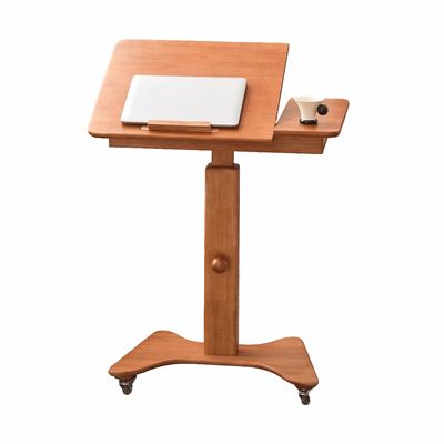 KXPSWGE Mobile Over The Bed Table, Tilting Laptop Tray with Height and Length Frame Adjustment, Extendable Computer Workstation for Home Office,Overbed Table with Wheels