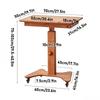 KXPSWGE Mobile Over The Bed Table, Tilting Laptop Tray with Height and Length Frame Adjustment, Extendable Computer Workstation for Home Office,Overbed Table with Wheels view 2