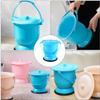 Mobestech Portable Urinal Pail Pot with Lid, Thickened Plastic Bedpan for Adults, Pregnant Women, Elderly, Small Size with Handle, Household Spittoon for Bathroom Safety and Travel Use view 3