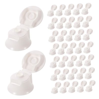 FENICAL 50pcs Plastic Toothpaste Flip Caps with Screw-in Design 13.7mm Inner Diameter No-mess Adapter for Travel and Toothpaste Tube Accessories