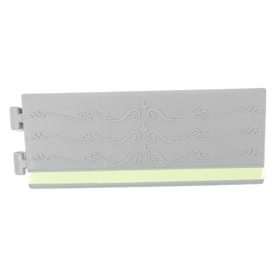 HOOWIFFY Glow-in-the-Dark Threshold Ramp for Doorstep, 250x130mm Non-Slip Plastic Slope Ramp with Luminous Strip for Indoor Steps and Robot Vacuum Cleaner Access