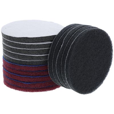 Toyvian 15pcs Electric Cleaning Brush Scouring Pads Set Non-Scratch Stainless Steel Scrubber Replacement Pads for Kitchen Tile Household Cleaning