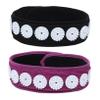 SOLUSTRE Adjustable Acupressure Headband 2pcs Set Black Purple, Portable Muscle Relaxation Wrap with Acupuncture Points, Comfortable Facial Massage Strap for Scalp and Face Therapy view 1