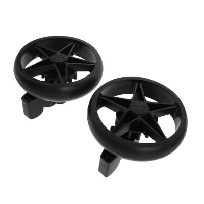 Abaodam Walker Replacement Wheels with Brake, Silent Rear Casters for Strollers and Pushchairs, Plastic Sturdy Roller Spare Parts for Walkers, 2pcs