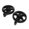 Abaodam Walker Replacement Wheels with Brake, Silent Rear Casters for Strollers and Pushchairs, Plastic Sturdy Roller Spare Parts for Walkers, 2pcs view 1