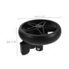 Abaodam Walker Replacement Wheels with Brake, Silent Rear Casters for Strollers and Pushchairs, Plastic Sturdy Roller Spare Parts for Walkers, 2pcs view 2