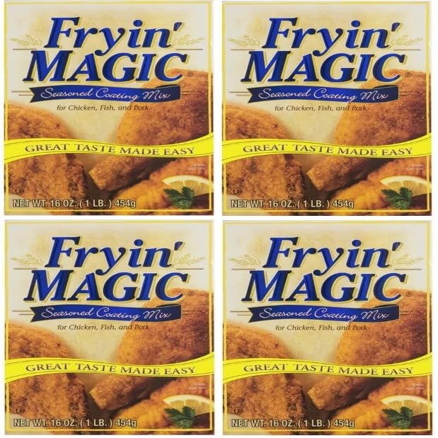 Frying Magic Seasoned Coating Mix For Chicken, Fish, Pork, 16 Oz Box, Pack of 4