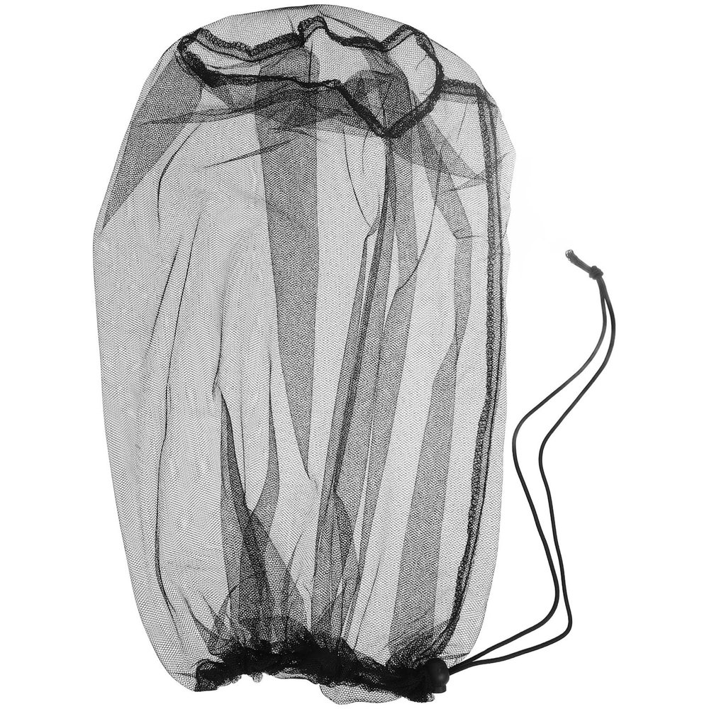 TOBBOMEY Outdoor Mesh Mosquito Head Net with Adjustable Drawstring, Insect Bug Protection Hood for Hiking and Camping, Lightweight Breathable Head Netting for Outdoor Safety