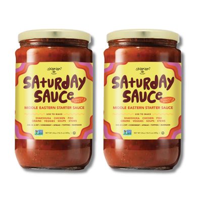 Sababa Foods - Slightly Spicy Saturday Sauce - Vegan - 24oz, Pack of 2