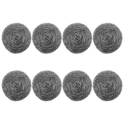 LALADEFIEE 8pcs Stainless Steel Wire Ball Scrubbers Pot Metal Sponge Dish Scrub Brush for Pan Cleaning Kitchen Household Use