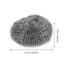 LALADEFIEE 8pcs Stainless Steel Wire Ball Scrubbers Pot Metal Sponge Dish Scrub Brush for Pan Cleaning Kitchen Household Use view 2