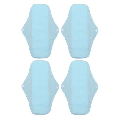 BCOATH Reusable Washable Feminine Sanitary Pads 4pcs Set Mesh Cloth Menstrual Pads Portable Professional Sanitary Napkins for Period Care Women Random Color