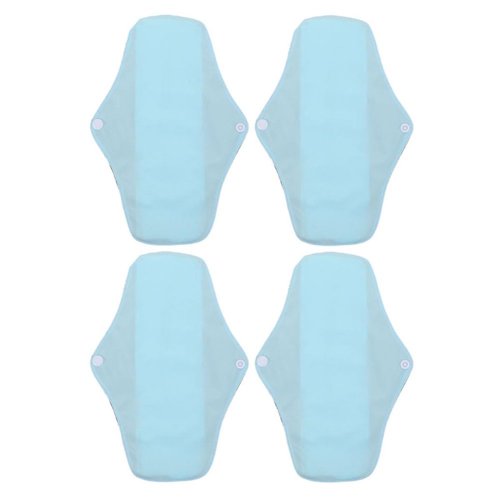 BCOATH Reusable Washable Feminine Sanitary Pads 4pcs Set Mesh Cloth Menstrual Pads Portable Professional Sanitary Napkins for Period Care Women Random Color