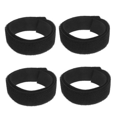 GANAZONO Wheelchair Foot Rest Strap and Leg Support Strap 4pcs 3x45cm Self-Adhesive Adjustable Belt for Elderly Patients Mobility Aid