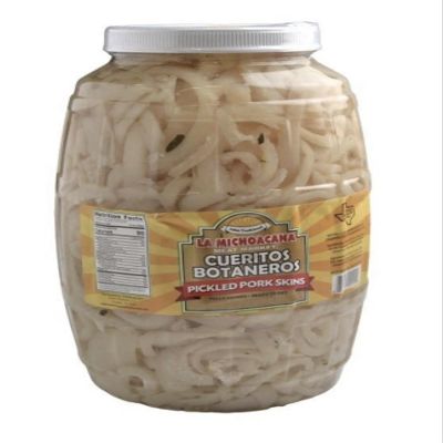 cueritos en vinagre seasoned pickled pork skins rinds in brine ready to eat 11 Lbs