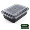 TLAPS 38 oz Meal Prep Containers with Lids 50 Pack Commercial Rectangular Microwavable BPA-Free Disposable for Family Meals, Leftovers & Catering view 2