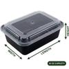 TLAPS 38 oz Meal Prep Containers with Lids 50 Pack Commercial Rectangular Microwavable BPA-Free Disposable for Family Meals, Leftovers & Catering view 4