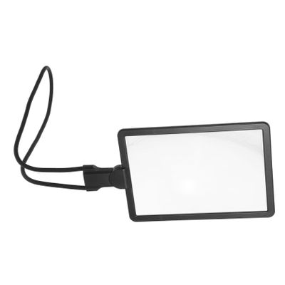 Anneome Hands-Free Neck Magnifying Glass with LED Light, 5X Full Page Reading Magnifier for Elderly, Craft and Sewing Visual Aid, Ergonomic Large Lens for Reading and Hobbies