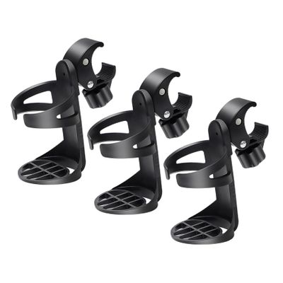 LABRIMP Detachable Walker Cup Holder 3pcs for Rollator and Wheelchair Mobility Aid Adjustable Drink Holder for Senior Commuter Use