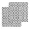 Dark Grey Morocco Dish Towels Set, Waffle Weave Kitchen Towels 2 Pieces, Modern Abstract Classic Geometric Microfiber Hair Face Bath Tea Towel Absorbent Quick Drying Cleaning Dish Cloths, 12"x12" view 1