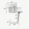 ZRedRoad Overbed Bedside Table with Wheels, Rolling Table Adjustable Height with Tilt Top, Rolling Laptop Desk for Bedroom Living Room (White, Bedside) view 2