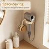 Suction Cup Hair Dryer Holder 360 Degree Rotating Blow Dryer Holder with Cord Organizer No Drill Bathroom Organizer for Home Hotel (A) view 3