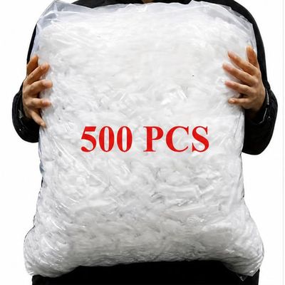 500 pieces of reusable thick elastic food grade cling film - tight mouthed household cling cover, transparent stretch plastic bowl and plate sealing cover, suitable for kitchens and restaurants