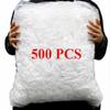 500 pieces of reusable thick elastic food grade cling film - tight mouthed household cling cover, transparent stretch plastic bowl and plate sealing cover, suitable for kitchens and restaurants view 1