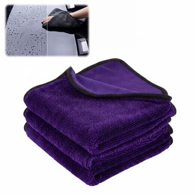 Liberty Cloth Streak Free Microfiber Cleaning Towels (Purple 3 pcs,20*30cm)